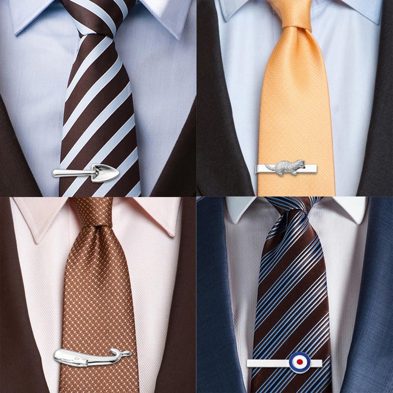 HAWSON 2/2.2 Inch Various Tie Clips for Men Unique, Personalized Novelty Tie Bars Pins Tacks, Funny Theme Wedding Holiday Gifts for Husband Groomsmens - Image 5